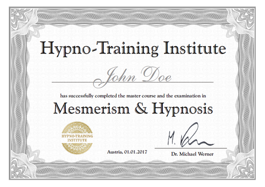 Ceritficate Master Course Mesmerism